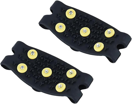 Anti-Slip Five-Claw Ice Grips for Shoes - Provides Grip for Walking Hiking Snow and Ice Adventures.