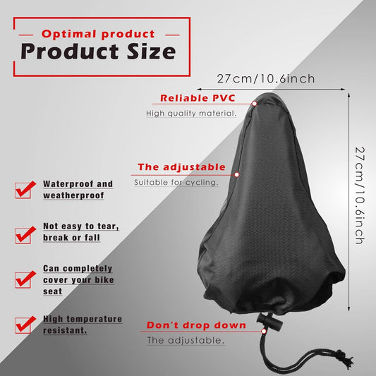 2 Pack Bicycle Saddle Bags Black and Hidden Blue Waterproof Rainproof Material Universal Bike Seat Cover Accessories for Men Women.