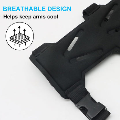 Archery Arm Guards - 1 Piece - Black - Adjustable - Wrist & Forearm Protection - Unisex - Suitable for Teens & Adults.