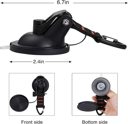 Strong Suction Hooks 4 Pack for Caravans Boats Window Glass - Heavy Duty Mounting Hooks with Fasteners - Secure Grip Camping Accessories