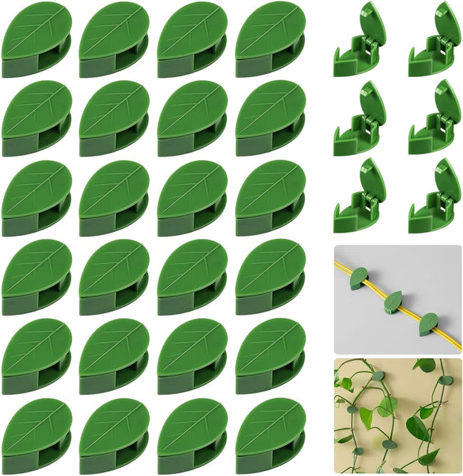 30 Pack Self-Adhesive Plant Clips Invisible Wall Hooks for Climbing Plants Trellis Support Vines Ivy Indoor Outdoor Use. Hover Image