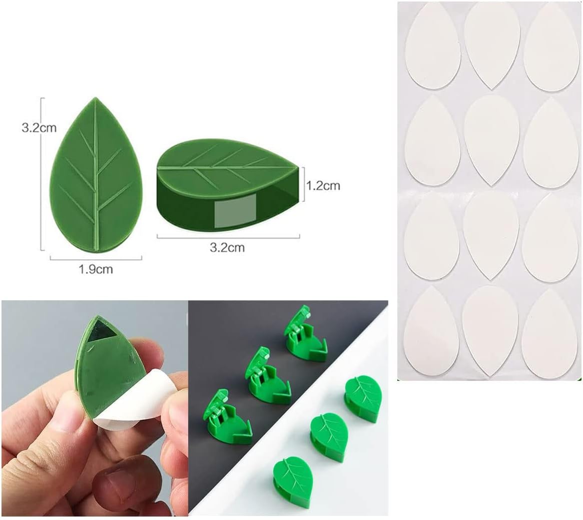 30 Pack Self-Adhesive Plant Clips Invisible Wall Hooks for Climbing Plants Trellis Support Vines Ivy Indoor Outdoor Use