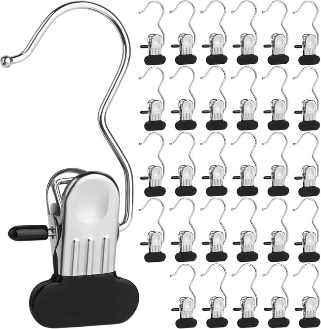 30-Piece Rotating Belt Organizer with Clips Durable Space-Saving Closet Hanger. Hover Image