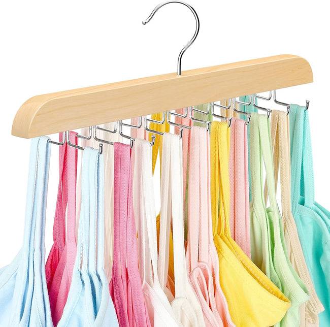 Clothing Hanger Organizer 1 Piece 20 Hooks Large Capacity BH Hanger/Coat Hanger for Wardrobe Storage Space Saving 360 Degree Rotation Foldable Metal Hooks Suitable for Various Coats. Hover Image