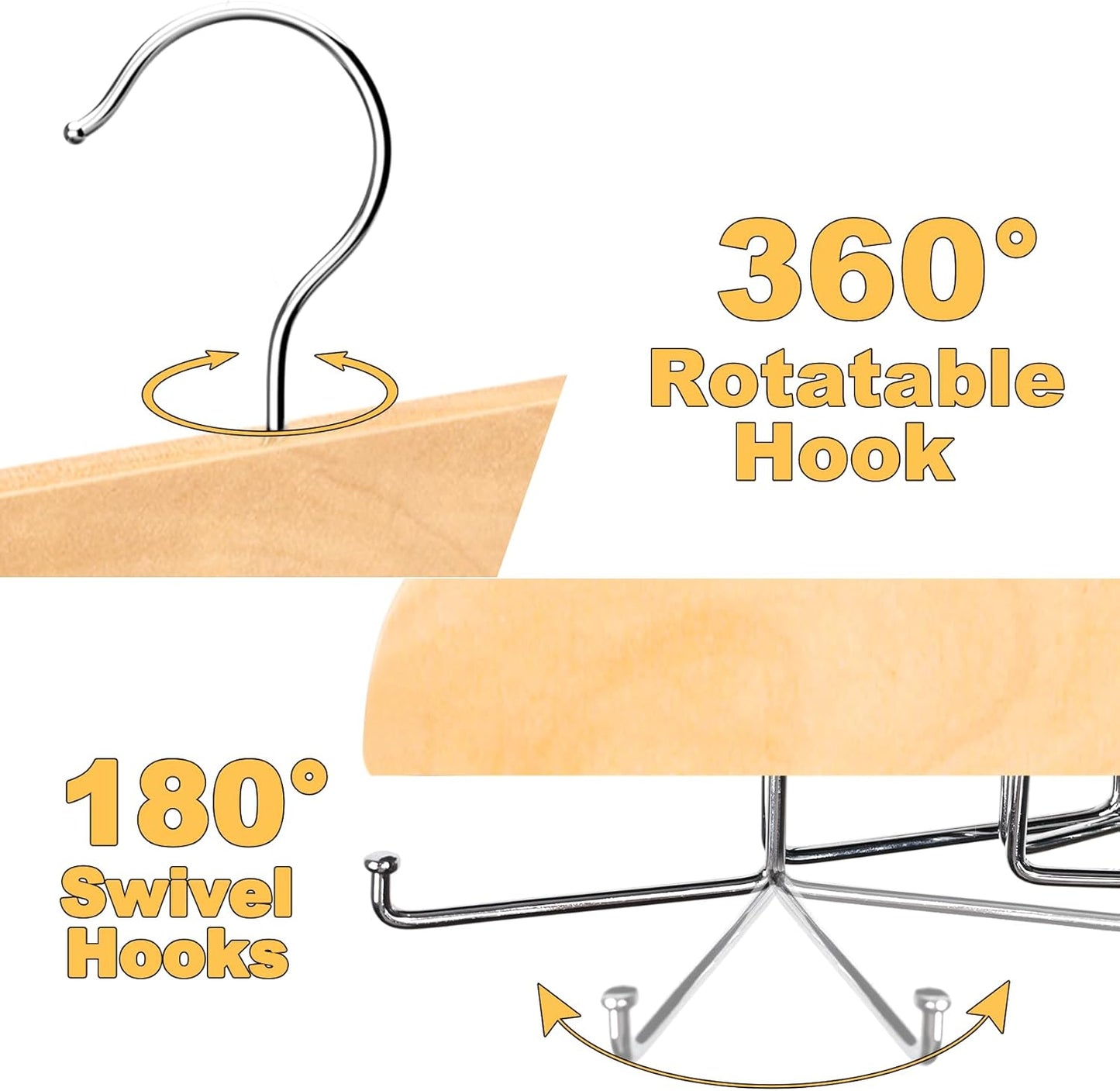 Clothing Hanger Organizer 1 Piece 20 Hooks Large Capacity BH Hanger/Coat Hanger for Wardrobe Storage Space Saving 360 Degree Rotation Foldable Metal Hooks Suitable for Various Coats