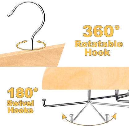Clothing Hanger Organizer 1 Piece 20 Hooks Large Capacity BH Hanger/Coat Hanger for Wardrobe Storage Space Saving 360 Degree Rotation Foldable Metal Hooks Suitable for Various Coats
