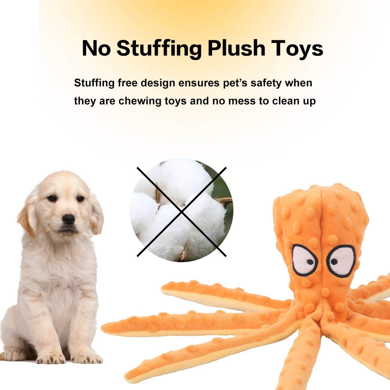 2-Pack Squeaky Plush Dog Toys for Chewers Puppy Teething Durable Interactive Chew Toys for Small Medium Large Dogs Training and Boredom Relief.