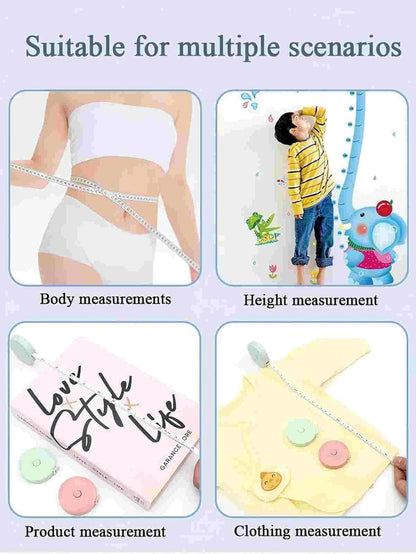 3 Pack Retractable Measuring Tape 150cm Double Sided Flexible for Body Measurements Sewing and Crafts.