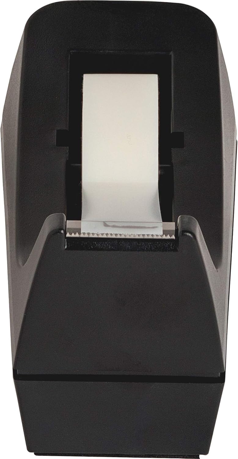 2 Pack Black Tape Dispenser Heavy Duty Desktop Holder with Anti-Slip Base for Office Home School Gift Wrapping (Tape Not Included)