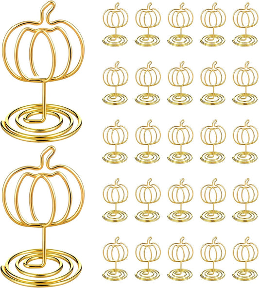 30 Pack Gold Pumpkin Table Decorations 5cm - Autumn Festival Ornaments.