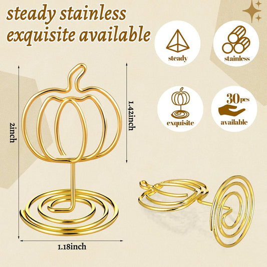 30 Pack Gold Pumpkin Table Decorations 5cm - Autumn Festival Ornaments.