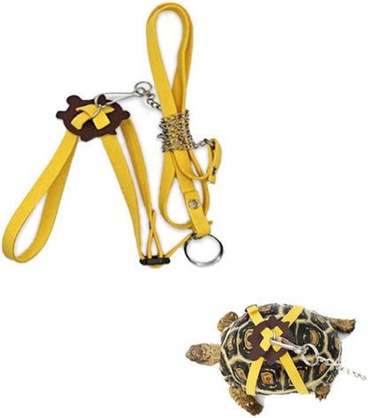 Yellow Turtle Harness Medium Size No Bell with Walking and Chest Straps Turtle Accessories for Turtles and Sea Turtles.
