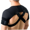 Adjustable Shoulder Support Brace - Black - Breathable Protective Shoulder Sleeve for Sleeping, Sports & Daily Use.