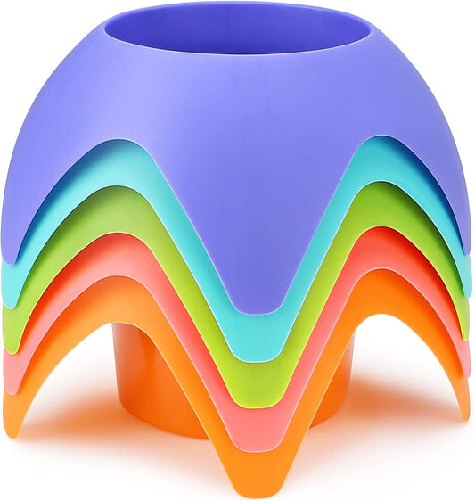 5 Pack Beach Drink Holders Multiple Colours Essential Beach Accessories for Vacation Must Have for Women Adults Family Friends.