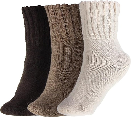 5-Pack Women's Winter Warm Home Socks Comfortable Soft Non-Slip Cozy Thermal Socks.
