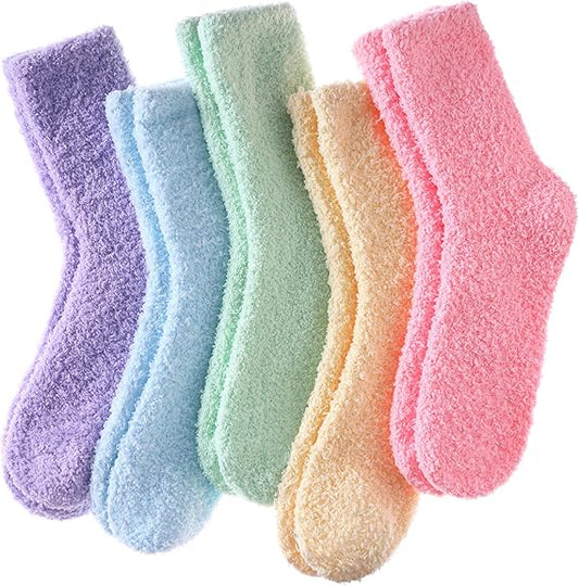 5 Pack Women's Winter Warm Socks Comfortable Soft Home Socks.