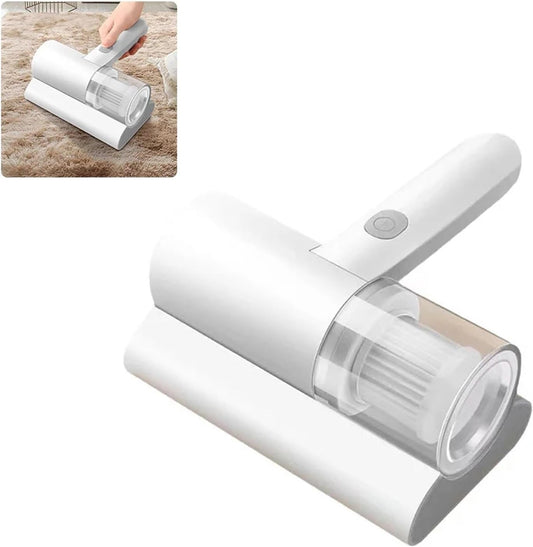1200mAh Cordless Handheld Vacuum Cleaner White Compact Portable for Mattress Pillow Clothes Sofa Carpet Cleaning.
