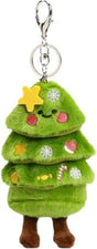 Christmas Tree Decoration Green Soft Plush Keychain Hanger for Home Office School Decor