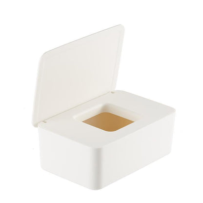 Wet Wipes Dispenser White 18x11x7cm Dustproof Multifunctional 1 Piece.
