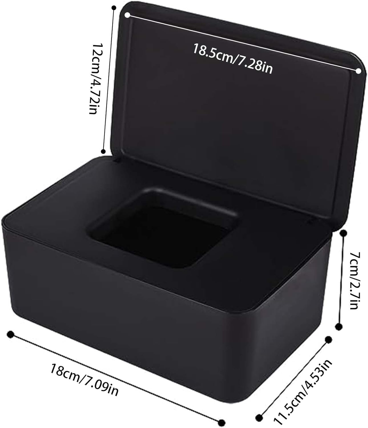 Wet Wipes Dispenser White 18x11x7cm Dustproof Multifunctional 1 Piece.