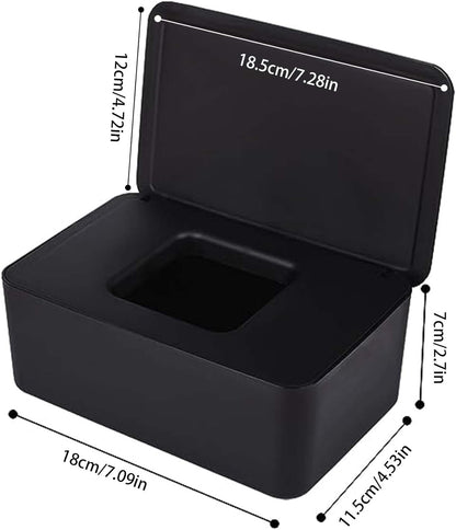 Wet Wipes Dispenser White 18x11x7cm Dustproof Multifunctional 1 Piece.