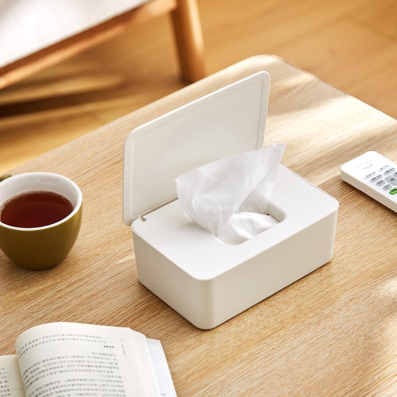 Wet Wipes Dispenser White 18x11x7cm Dustproof Multifunctional 1 Piece.