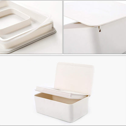 Wet Wipes Dispenser White 18x11x7cm Dustproof Multifunctional 1 Piece.