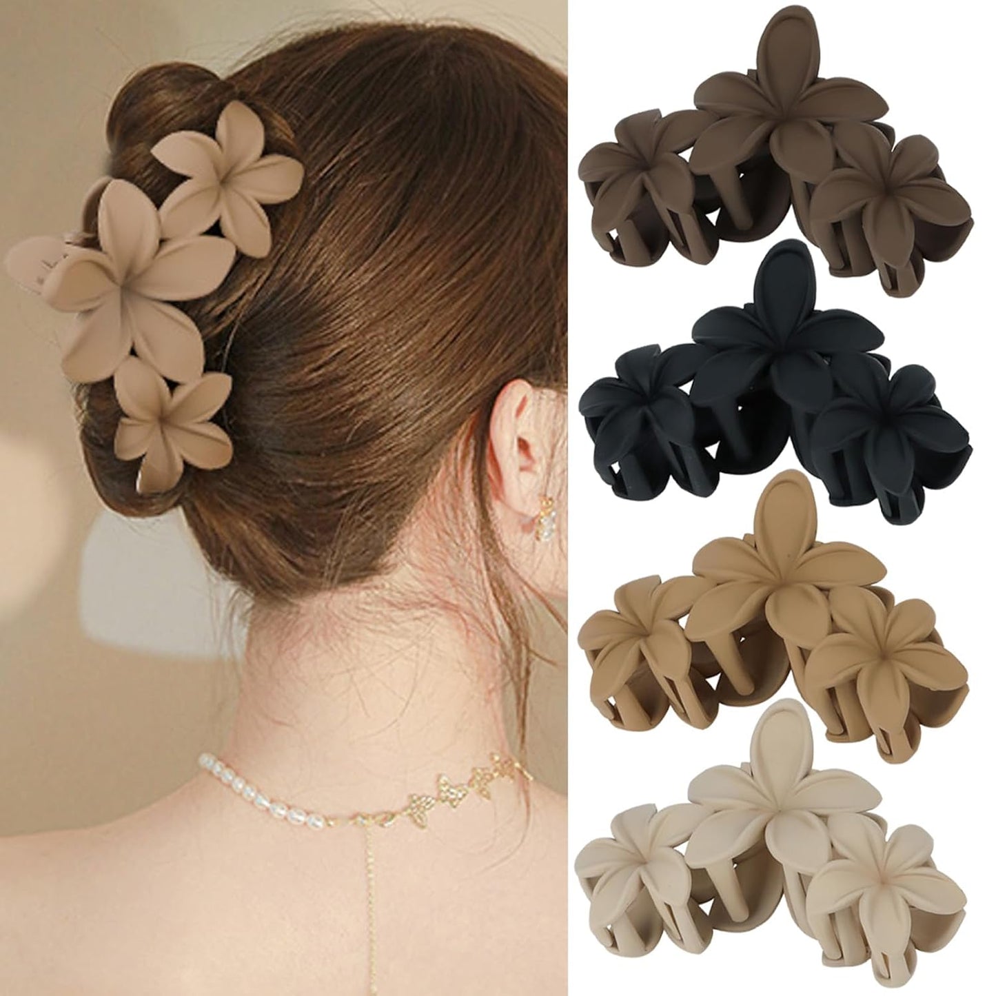 4 Pack Large Hair Clips 11.5cm Anti-Slip Strong Grip Hair Accessories for Women.
