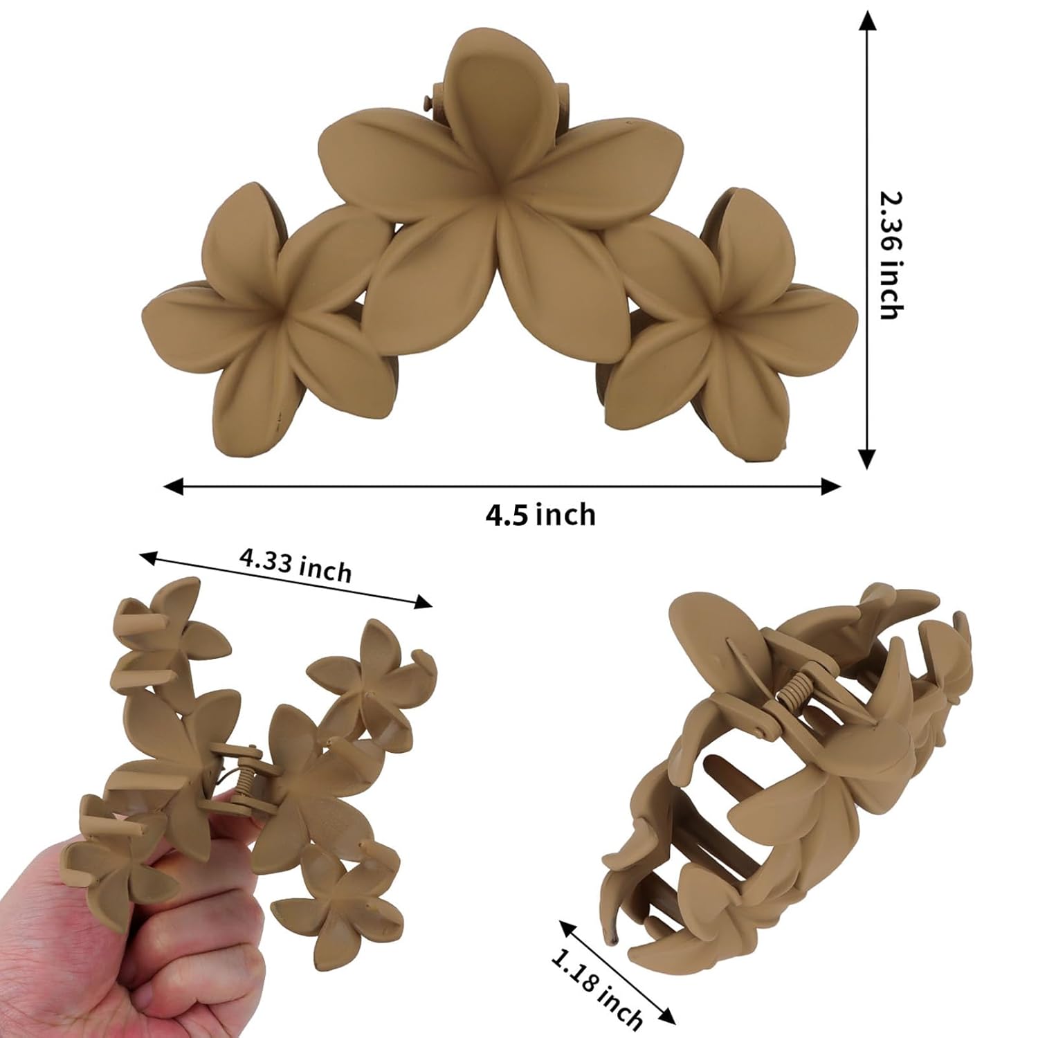 4 Pack Large Hair Clips 11.5cm Anti-Slip Strong Grip Hair Accessories for Women.