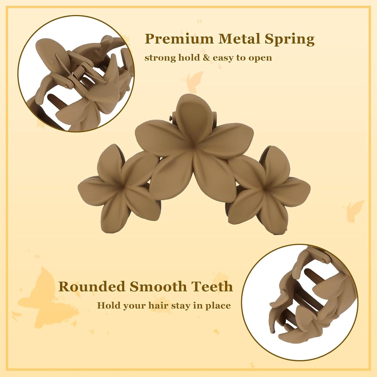 4 Pack Large Hair Clips 11.5cm Anti-Slip Strong Grip Hair Accessories for Women.