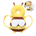 Adjustable Kids Safety Pillow 30cm x 18cm Yellow Toddler Head Protector Cushion for Safe Playtime.