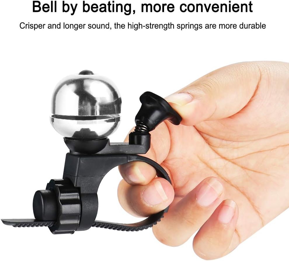 Loud Universal Bicycle Bell - Waterproof with Clear Sound - Suitable for Adults & Kids - Red - Set of 1.
