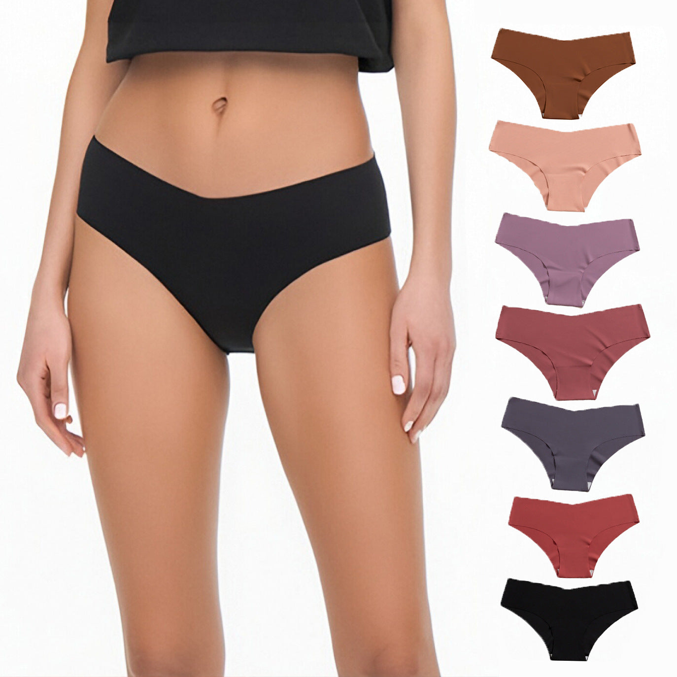7-Pack Women's Plain Color Briefs Lingerie Underwear Size L.