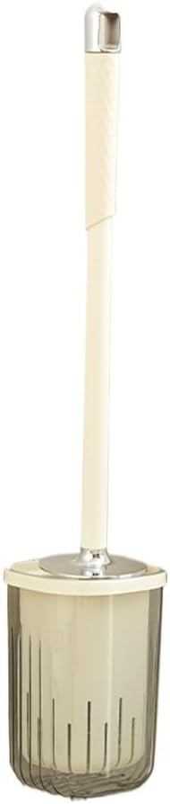 Compact Toilet Brush with Long Handle Wall Mounted No Drilling Bathroom Cleaning Tool Anti-Splash Design.