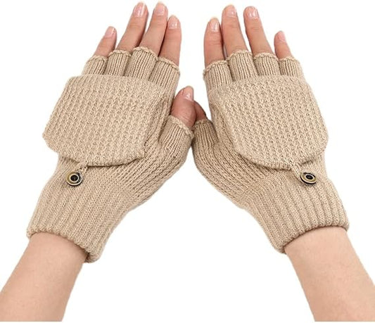 Women's Fingerless Gloves - 1 Pair - Warm Aprikot.
