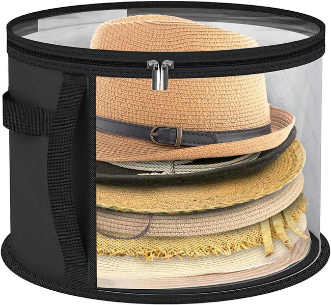 Oversized Transparent Hat Storage Bag for 5-7 Hats Men Women Portable Cowboy Hat Case with Zipper Handle Dustproof Multipurpose Organizer. Hover Image