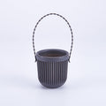 Ceramic Flower Pot - Indoor/Outdoor Use - Break Resistant - Black - 1 Piece - Wall-Mounted Planter