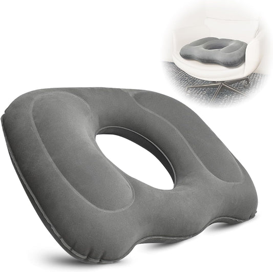 1 Piece Grey Anti-Slip Ring Cushion Chair Pad for Office Chair.