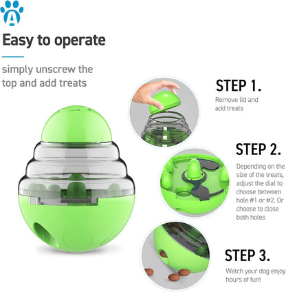 Pink Red Interactive Dog Snack Ball Toy Food Dispenser for Dogs 1 Piece.