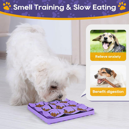 Slow Feeder Dog Cat Bowl 1 Piece Purple Interactive Pet Feeding Bowl