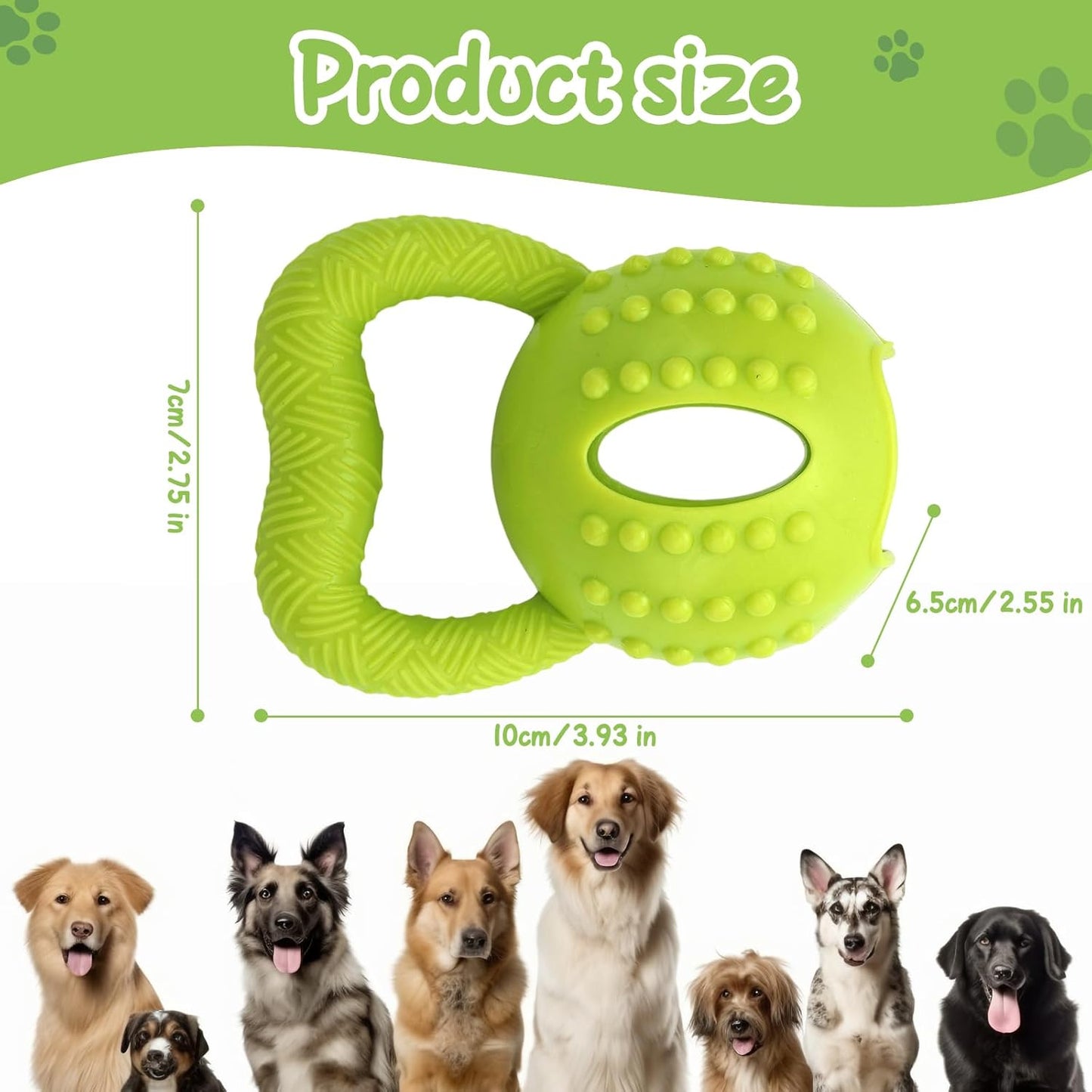 Interactive Chew Toy for Small Dogs Square Shaped Teeth Cleaning and Biting Plaything.