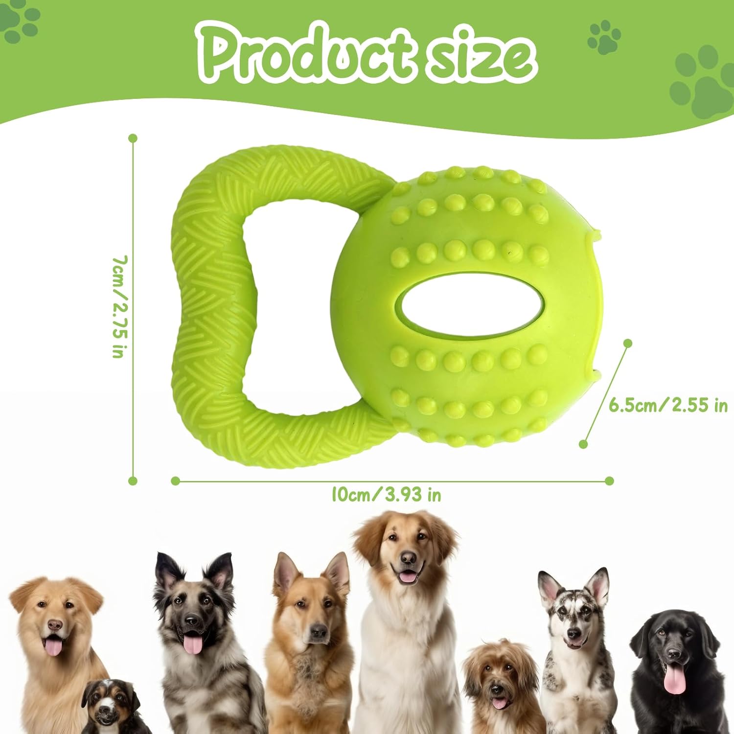 Interactive Chew Toy for Small Dogs Square Shaped Teeth Cleaning and Biting Plaything.