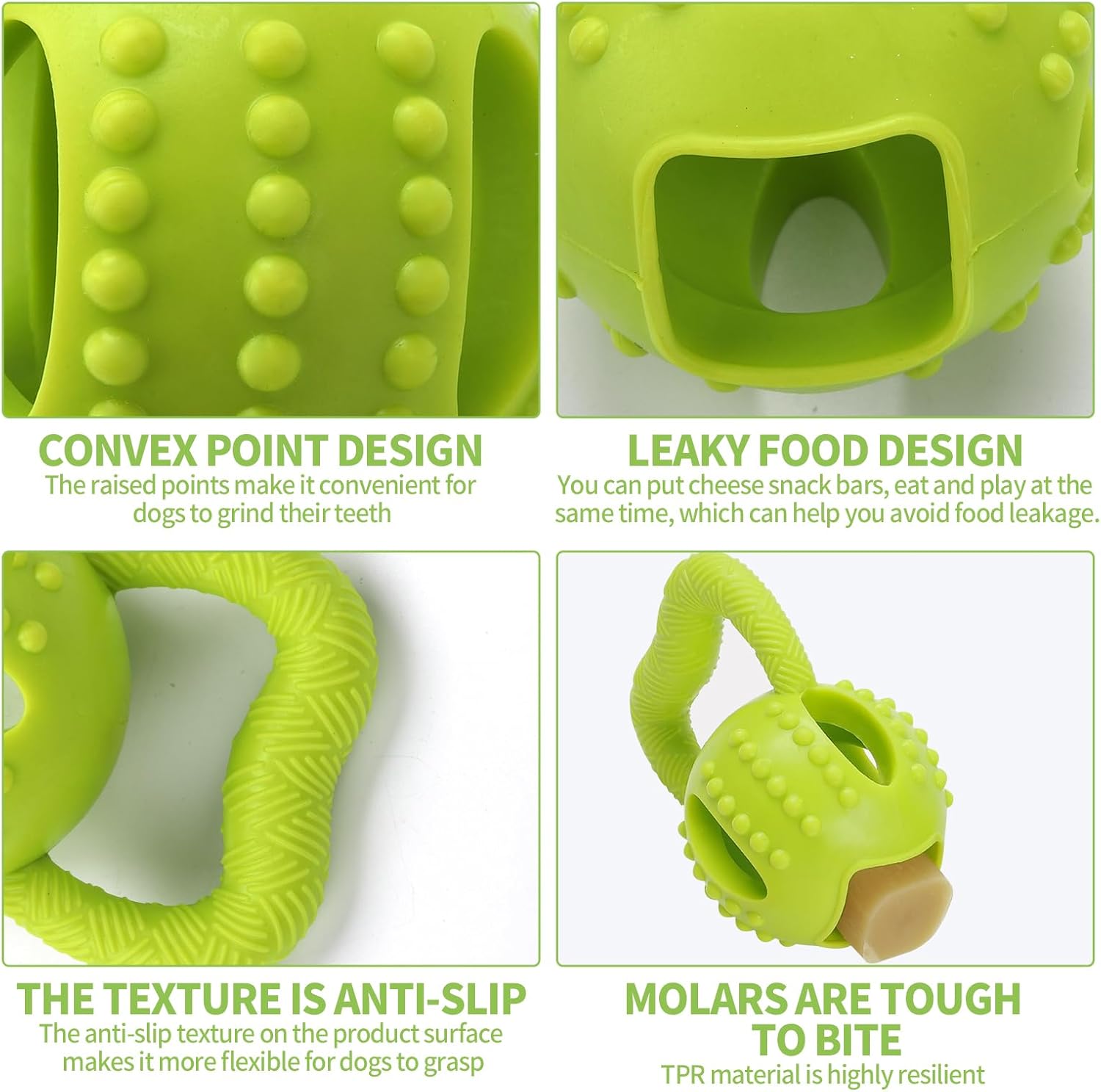 Interactive Chew Toy for Small Dogs Square Shaped Teeth Cleaning and Biting Plaything.