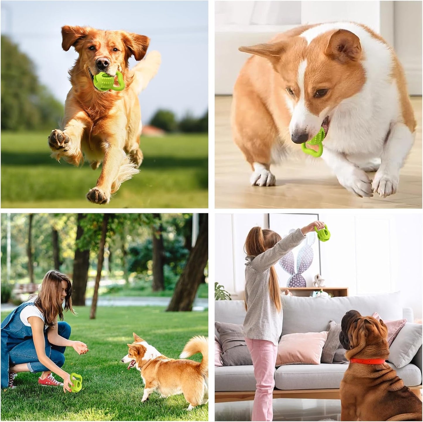 Interactive Chew Toy for Small Dogs Square Shaped Teeth Cleaning and Biting Plaything.