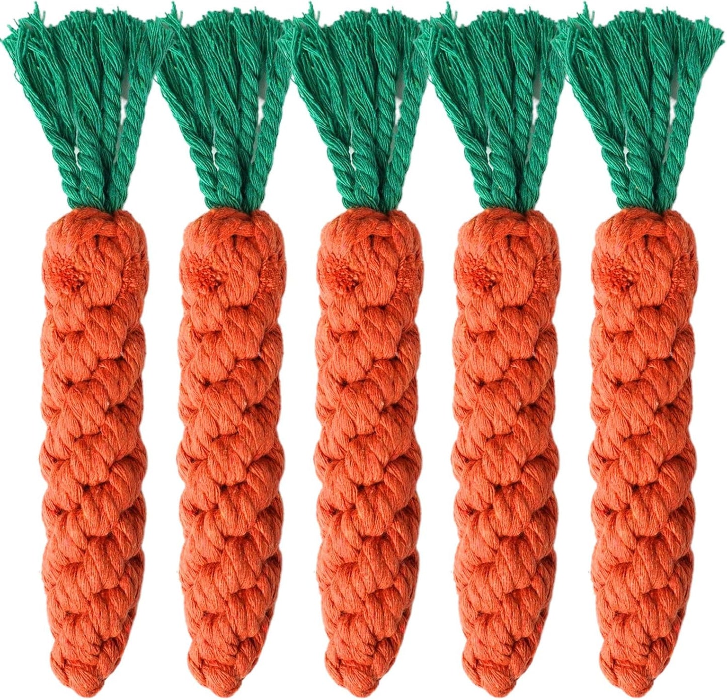 5 Pack Dog Chew Toys - 100% Cotton Material - Durable Bite-Resistant for Teeth Cleaning and Interactive Play - Ideal for Dogs of All Sizes.