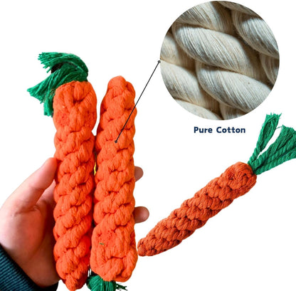 5 Pack Dog Chew Toys - 100% Cotton Material - Durable Bite-Resistant for Teeth Cleaning and Interactive Play - Ideal for Dogs of All Sizes.