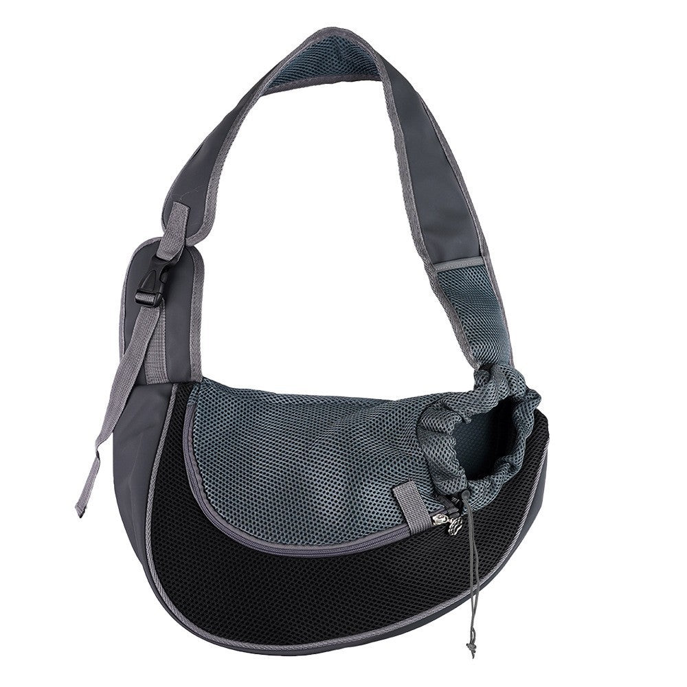Dog Carrier Bag 40cm x 25cm Black Pet Travel Pouch for Small to Medium Dogs