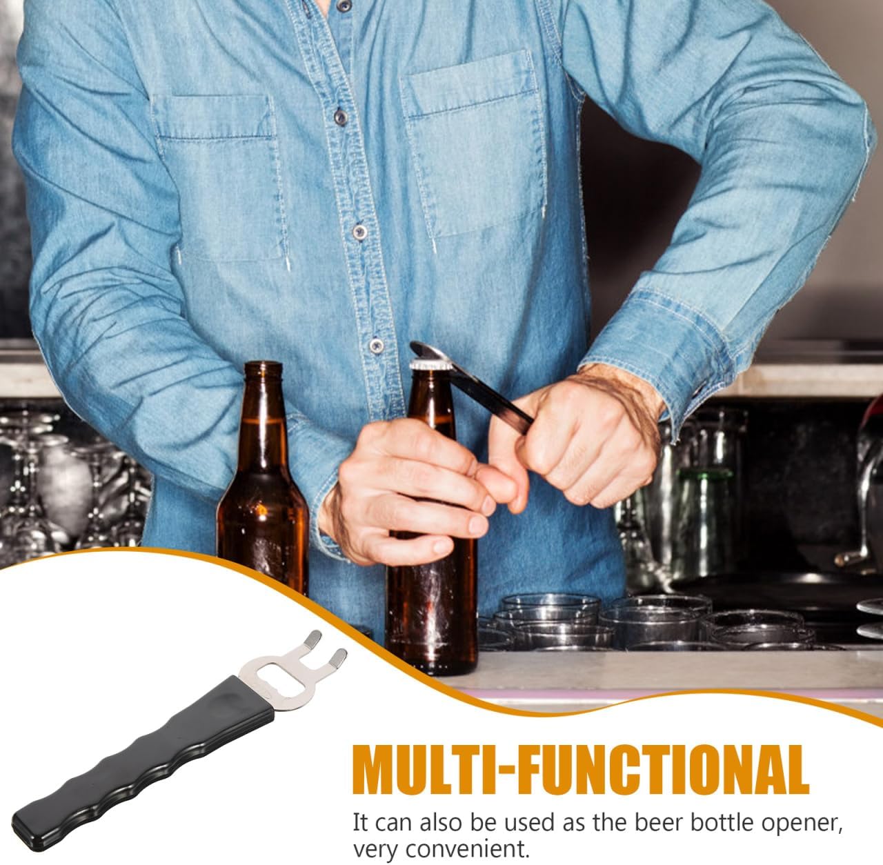 1 Piece Cast Iron & Stainless Steel Grill Lifter Tool - Heavy Duty BBQ Accessory for Safe Grill Movement