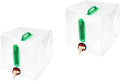 2 Pack Foldable Water Kettle with Tap Portable Food Grade BPA Free for Camping Hiking Emergency Use.