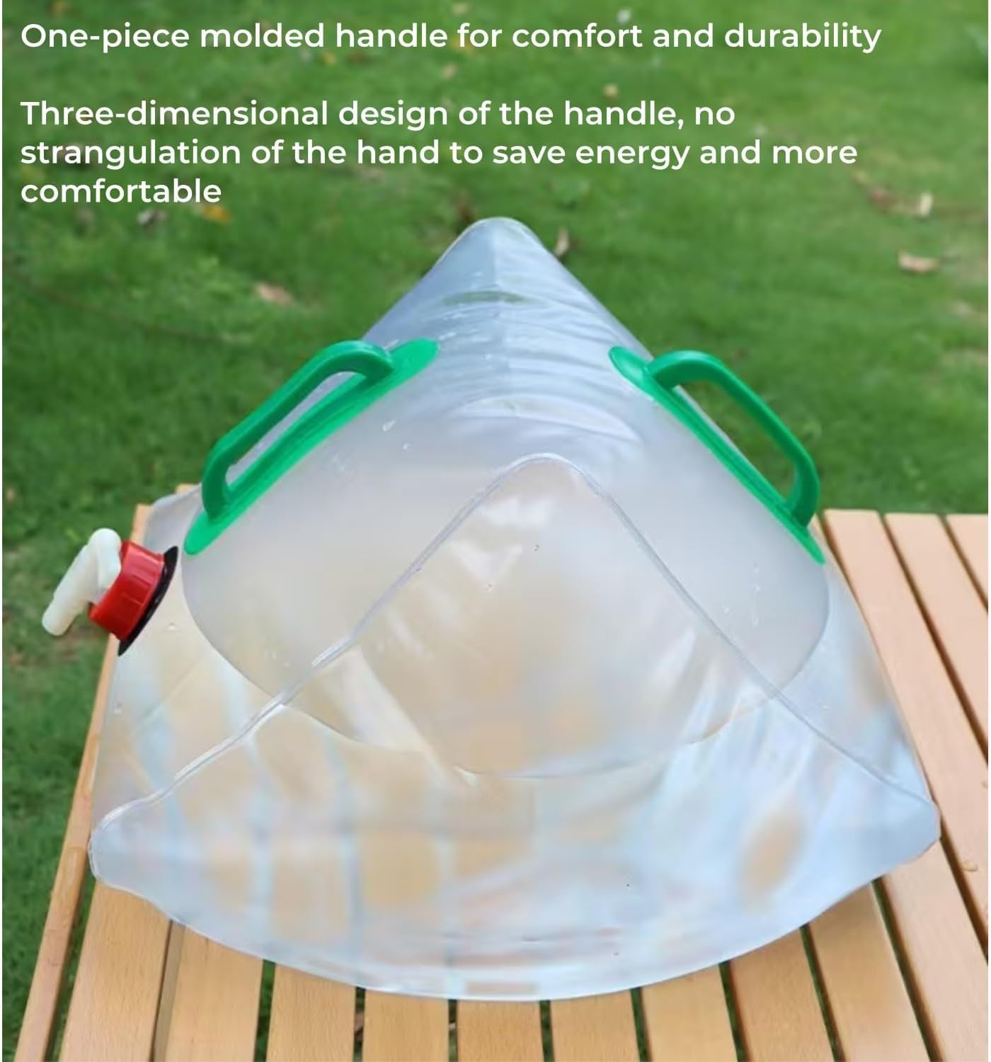 2 Pack Foldable Water Kettle with Tap Portable Food Grade BPA Free for Camping Hiking Emergency Use.